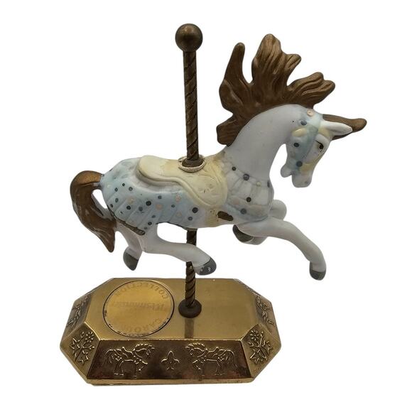 Westminster Carousel Collection Carousel Unicorn Figurine w/ Gold Metal Base - Picture 1 of 7
